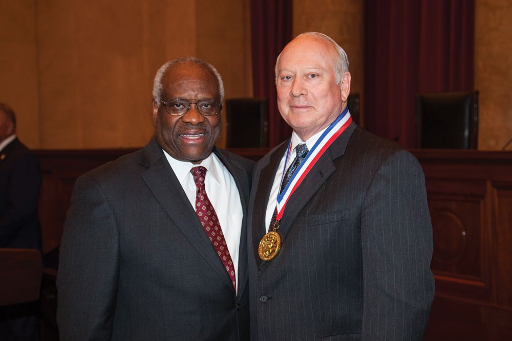Justice Clarence Thomas with Frank VanderSloot